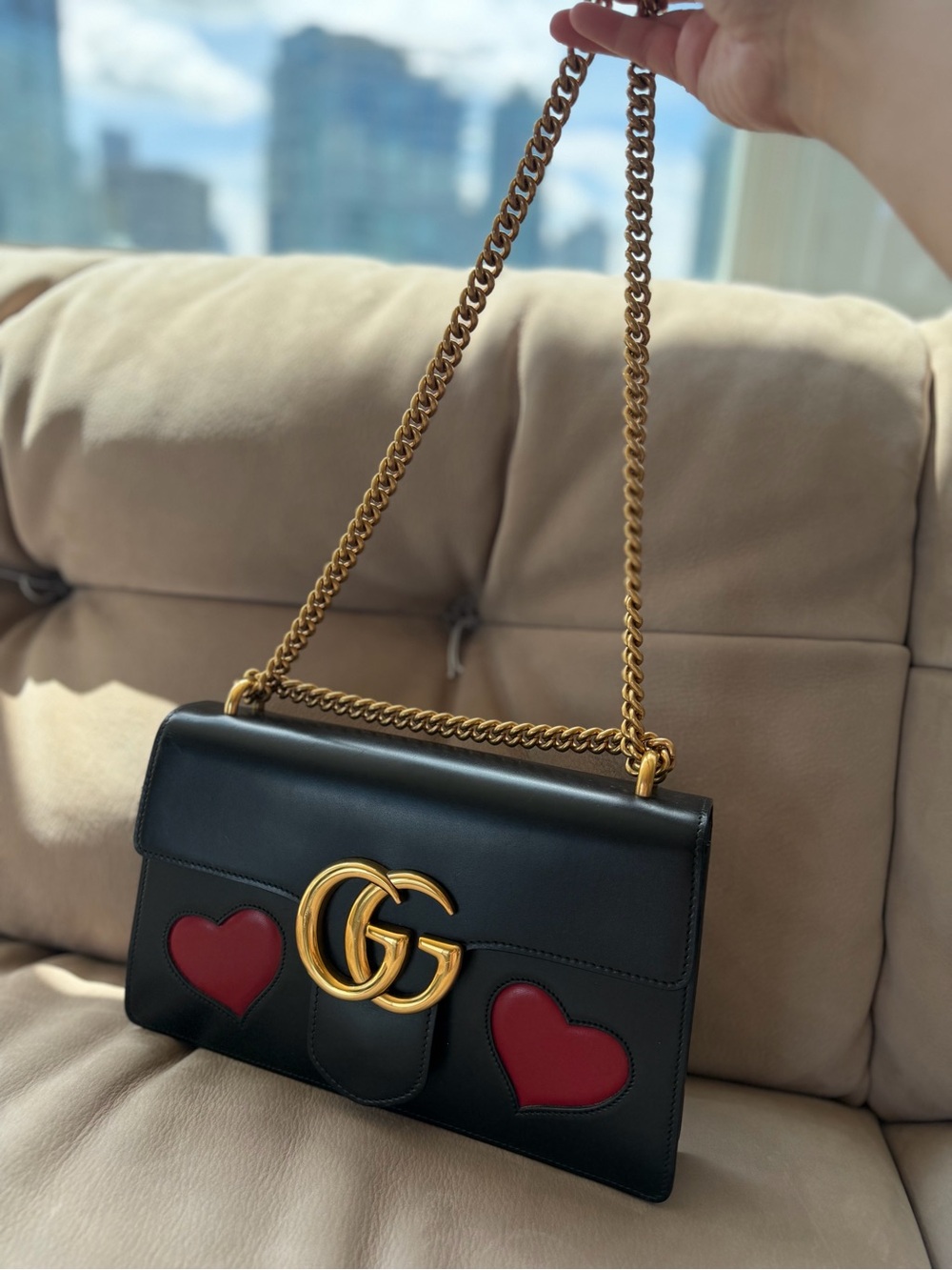Gucci GG Marmont Heart Shoulder Bag - Picture 2 of 6